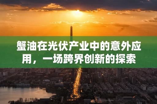 蟹油在光伏产业中的意外应用，一场跨界创新的探索