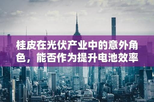 桂皮在光伏产业中的意外角色，能否作为提升电池效率的秘密武器？