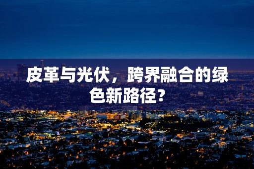 皮革与光伏，跨界融合的绿色新路径？