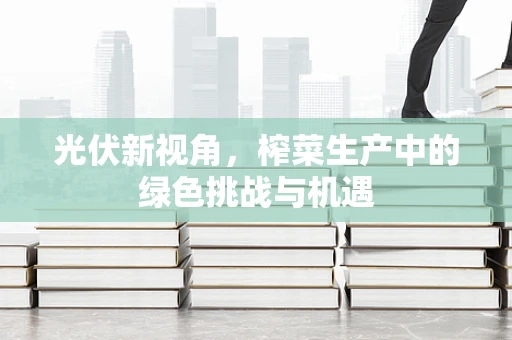 光伏新视角，榨菜生产中的绿色挑战与机遇