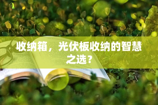 收纳箱，光伏板收纳的智慧之选？