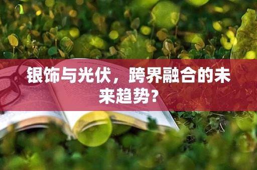 银饰与光伏，跨界融合的未来趋势？