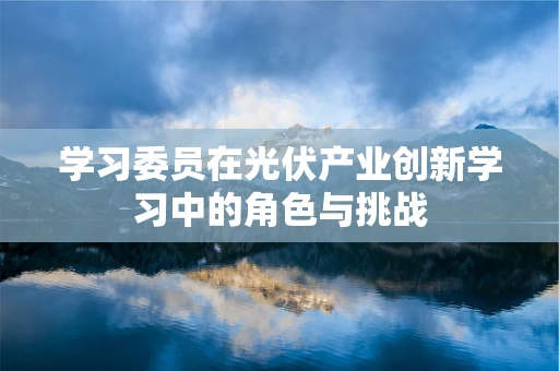 学习委员在光伏产业创新学习中的角色与挑战