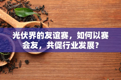 光伏界的友谊赛，如何以赛会友，共促行业发展？