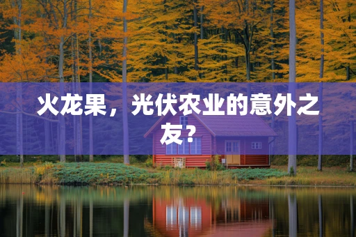 火龙果，光伏农业的意外之友？