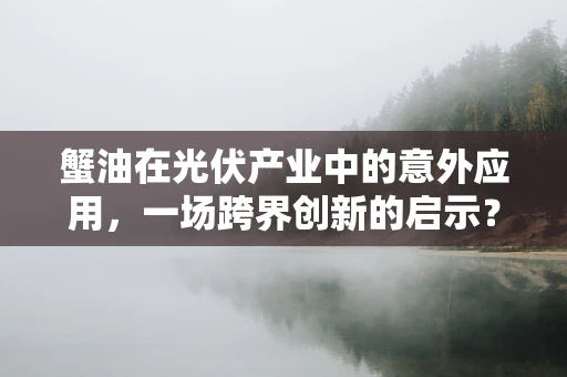 蟹油在光伏产业中的意外应用，一场跨界创新的启示？