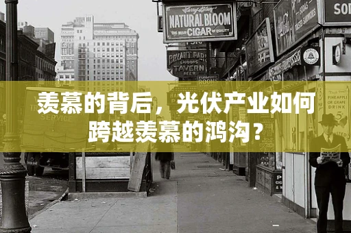 羡慕的背后，光伏产业如何跨越羡慕的鸿沟？