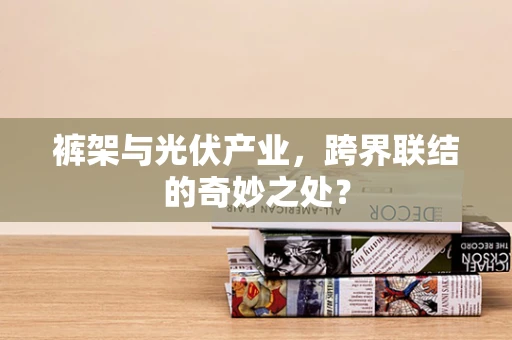 裤架与光伏产业，跨界联结的奇妙之处？