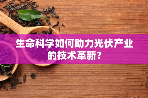 生命科学如何助力光伏产业的技术革新？