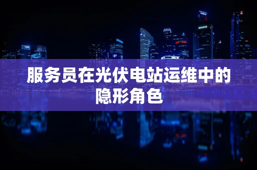 服务员在光伏电站运维中的隐形角色