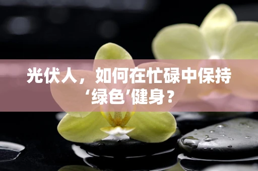 光伏人，如何在忙碌中保持‘绿色’健身？