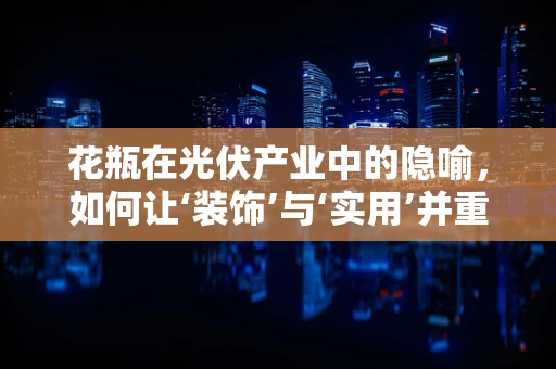 花瓶在光伏产业中的隐喻，如何让‘装饰’与‘实用’并重？