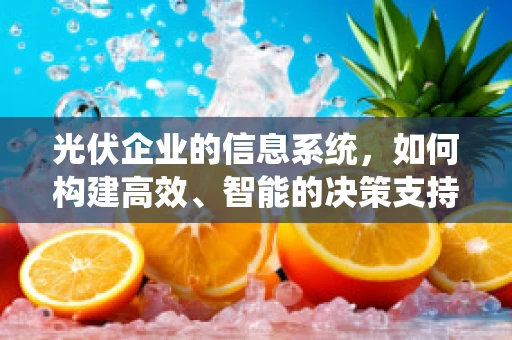光伏企业的信息系统，如何构建高效、智能的决策支持系统？