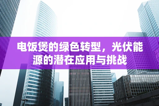 电饭煲的绿色转型，光伏能源的潜在应用与挑战