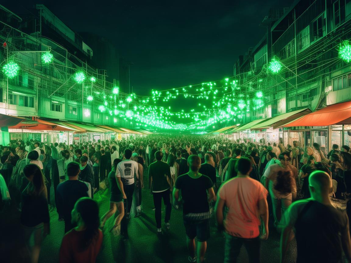 夜市音乐节,光伏照明下的绿色派对?