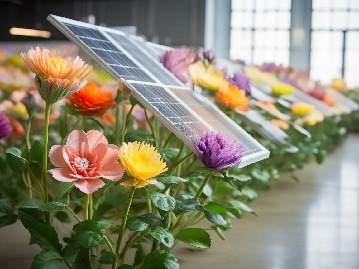 假花在光伏产业中的创新应用,绿色与装饰的跨界融合? 假花在光伏产业中的创新应用,绿色与装饰的跨界融合?